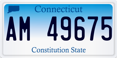 CT license plate AM49675