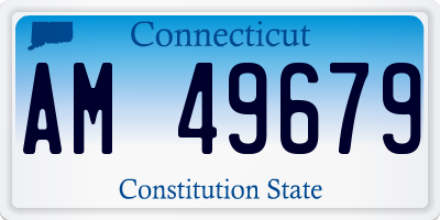 CT license plate AM49679