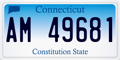 CT license plate AM49681