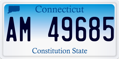 CT license plate AM49685