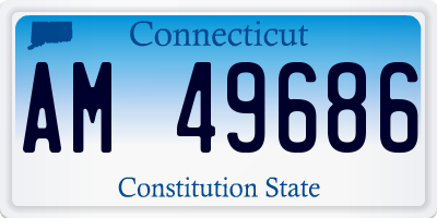 CT license plate AM49686