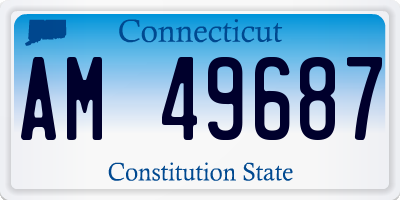 CT license plate AM49687