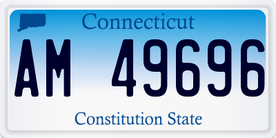 CT license plate AM49696