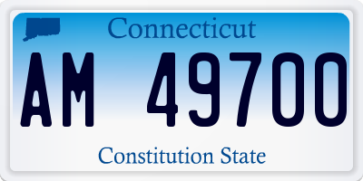 CT license plate AM49700
