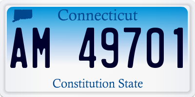 CT license plate AM49701