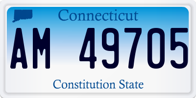 CT license plate AM49705