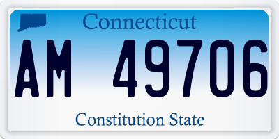 CT license plate AM49706