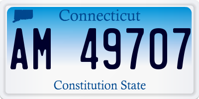 CT license plate AM49707