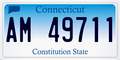 CT license plate AM49711