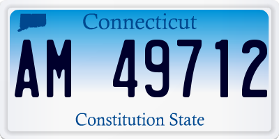 CT license plate AM49712