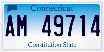 CT license plate AM49714
