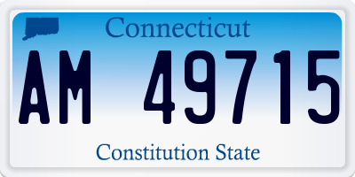 CT license plate AM49715