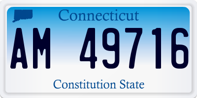 CT license plate AM49716