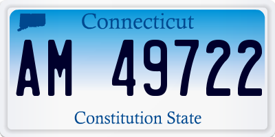 CT license plate AM49722