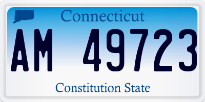 CT license plate AM49723