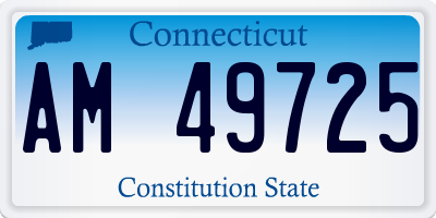 CT license plate AM49725