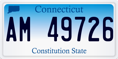 CT license plate AM49726