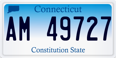 CT license plate AM49727