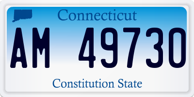CT license plate AM49730