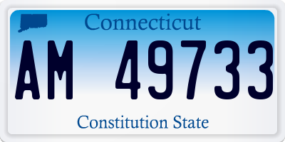 CT license plate AM49733