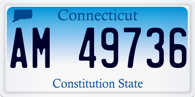 CT license plate AM49736