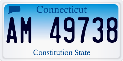 CT license plate AM49738
