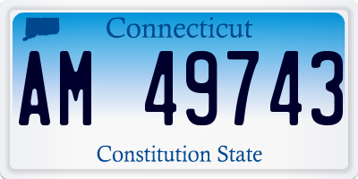 CT license plate AM49743