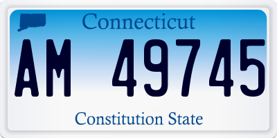 CT license plate AM49745