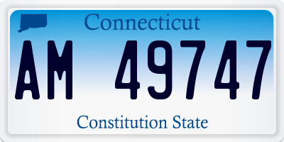CT license plate AM49747