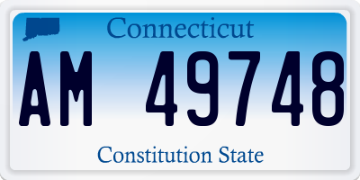 CT license plate AM49748