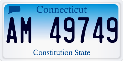 CT license plate AM49749