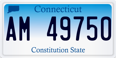 CT license plate AM49750