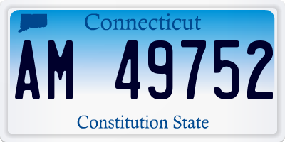 CT license plate AM49752