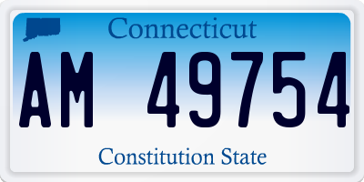 CT license plate AM49754