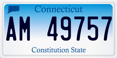 CT license plate AM49757