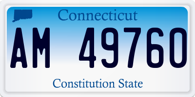 CT license plate AM49760