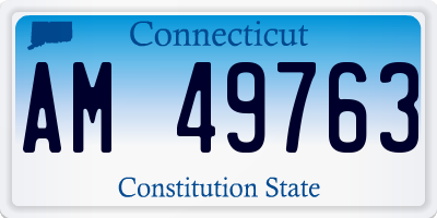 CT license plate AM49763
