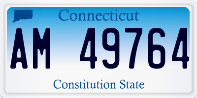 CT license plate AM49764