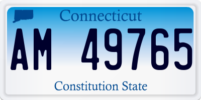 CT license plate AM49765