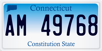 CT license plate AM49768