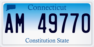 CT license plate AM49770