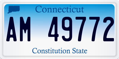 CT license plate AM49772