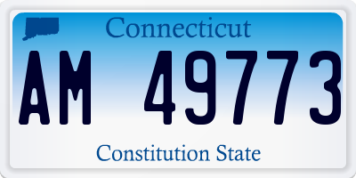 CT license plate AM49773