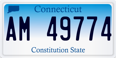 CT license plate AM49774
