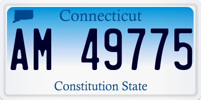 CT license plate AM49775