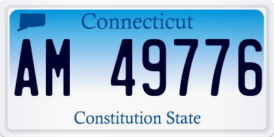 CT license plate AM49776