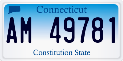 CT license plate AM49781