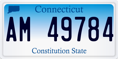 CT license plate AM49784