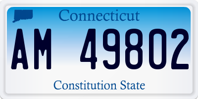 CT license plate AM49802