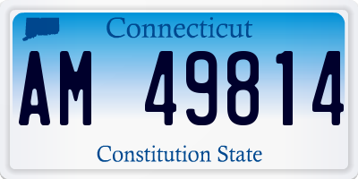 CT license plate AM49814